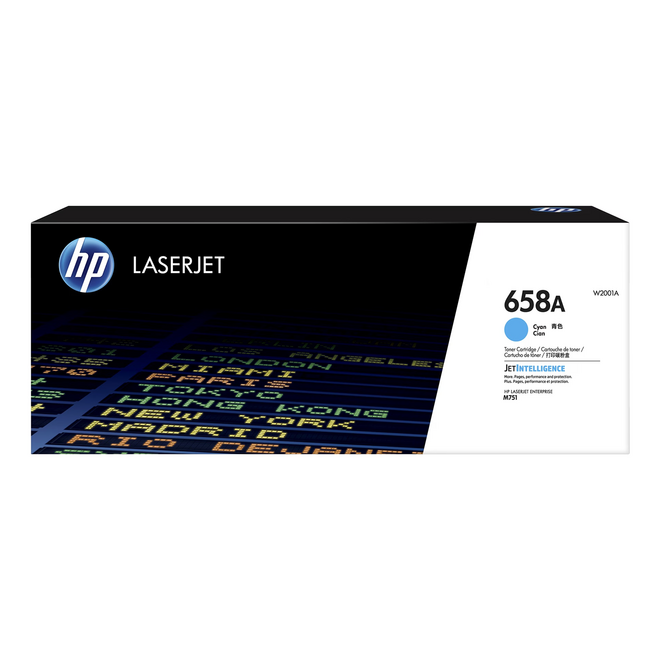 HP HP 658A W2001A OEM Color LaserJet Enterprise M751dn HP 658A W2001A Original Cyan Toner Cartridge
