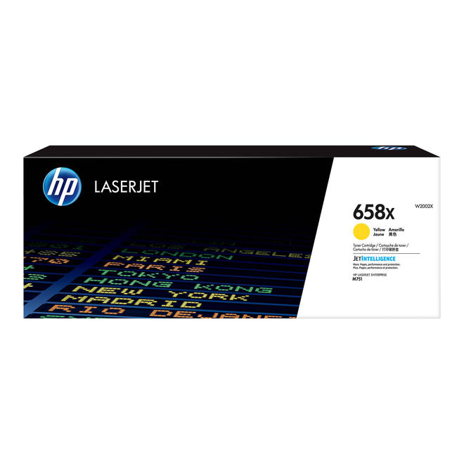 HP HP 658X W2002X OEM Color LaserJet Enterprise M751dn HP 658X W2002X Original Yellow Toner Cartridge High Yield