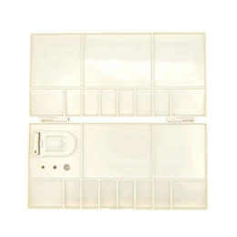 Folding Palette Box, 16 Wells, 5 Mixing Areas, 5 Brush Slots, 8" x 8"