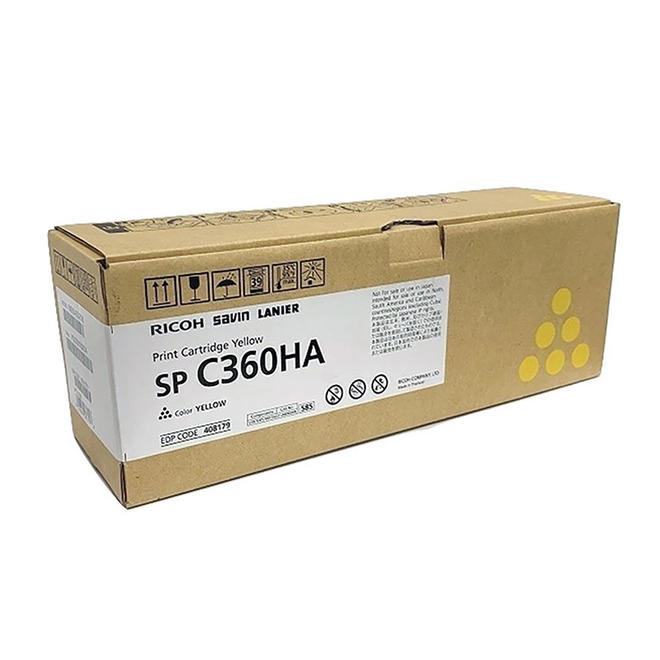 Ricoh Ricoh 408179 Y OEM SP C360DNw Ricoh 408179 Original Yellow Toner Cartridge High Yield