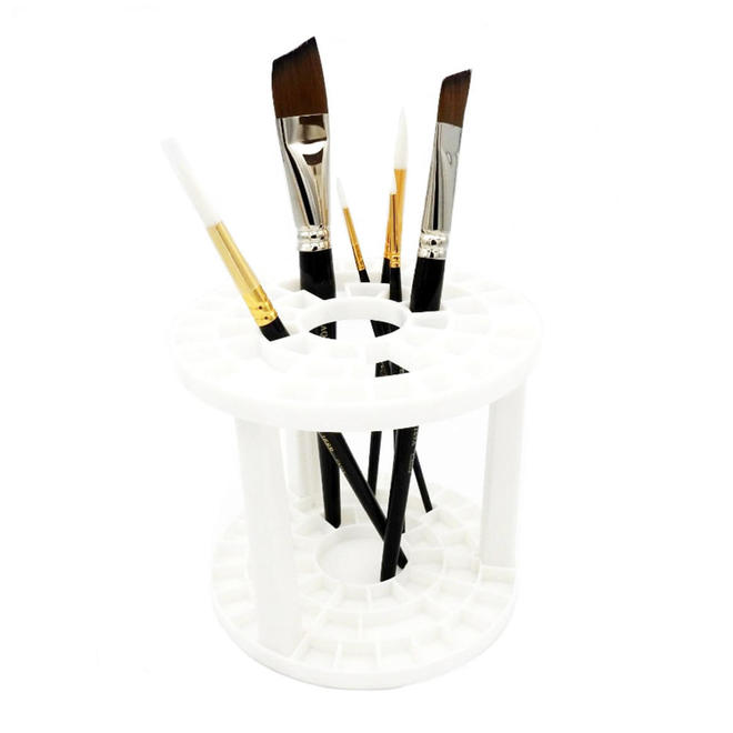 Nobel FC 400 2 Painting Accessories Nobel Storable Brush Holder White 4 h 5 75 diameter 48 slots