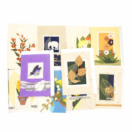 Hand Made Cards With Real Dried Flowers - Pack of 10