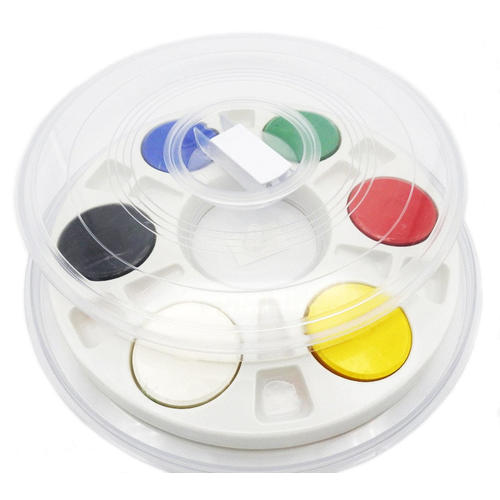 Other Brands NB TB6SN Paint Watercolors Pastels Tempera Blocks in Palette Tray Lock Cover Set of 6