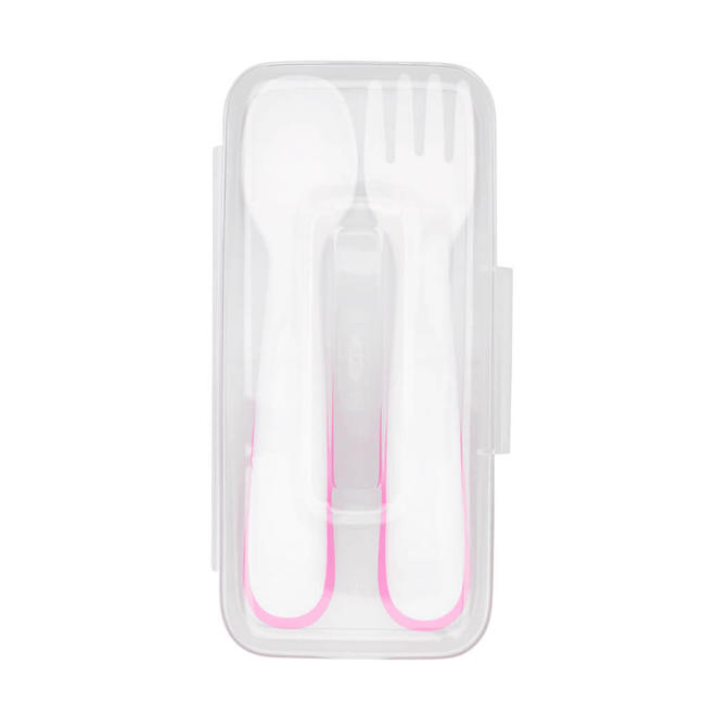 OXO LVTH 61139200 All Baby Supplies OXO Tot Plastic Fork and Spoon Set with Travel Case On The Go