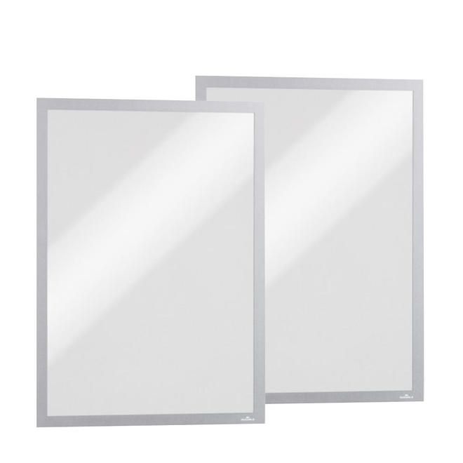 Durable 476901 Sign Holders Display DURAFRAME Self Adhesive Magnetic Frame Tabloid 11 x 17 Black 2 Pack