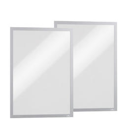 Durable® DURAFRAME® Self-Adhesive Magnetic Multipurpose Frame, 11" x 17", 2 / Pack - Silver (827793)