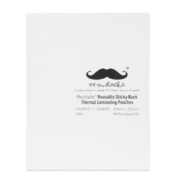 Moustache MOSA465350 Laminating Supplies Reusable Sticky Back Thermal Laminating Pouches 50 Sheets Moustache