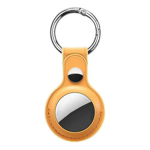 PrimeCables PC Airtag PU Brands Durable Leather Airtag Cover with Key Chain Suitable for Daily Use Airtag PU Case PrimeCables