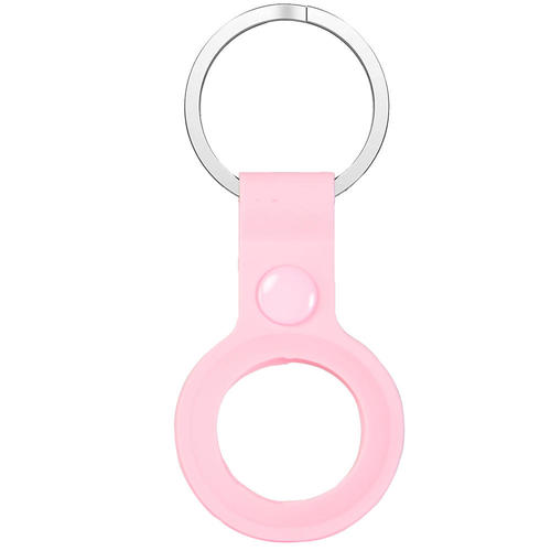 PrimeCables PC Airtag key Cell Phone Case Screen Protector Hollow Circle Case with Keychain Light Weight Airtag Silicone Case