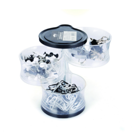 3-in-1 Stationery Set of Push Pins, Binder Clips and Paper Clips - Moustache®