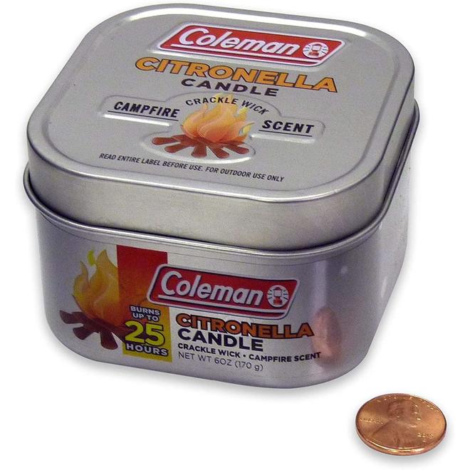 Coleman LVTH LVPP 104678 Outdoor Play Scented Citronella Candle with Wooden Crackle Wick 6 oz Outplay Necessary Coleman