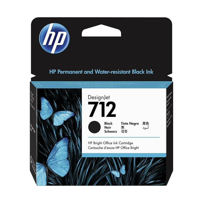 HP HP 712 BK OEM 80ml DesignJet Studio 24 in HP 712 3ED71A Original Black Ink Cartridge High Yield 80ml