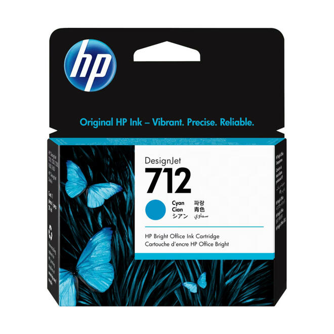 HP HP 712 C OEM DesignJet Studio 24 in HP 712 3ED67A Original Cyan Ink Cartridge 29ml