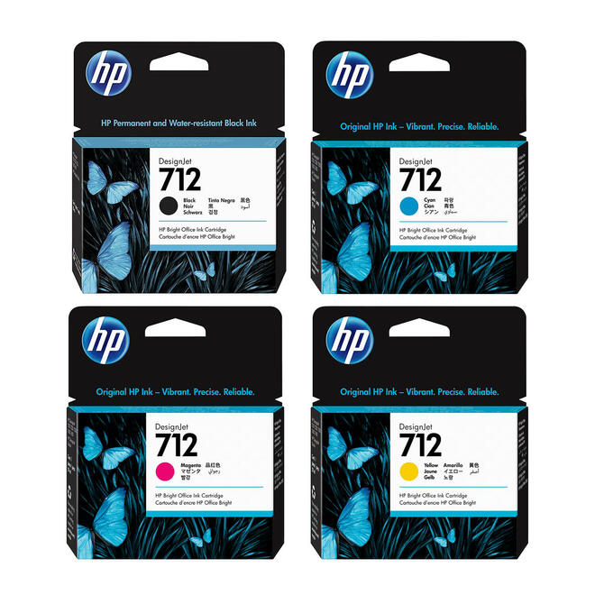 HP HP 712 BKXLCMY OEM DesignJet Studio 24 in HP 712 3ED71A 3ED67A 3ED68A 3ED69A Original Ink Cartridge Combo BK 80ml CMY 29ml
