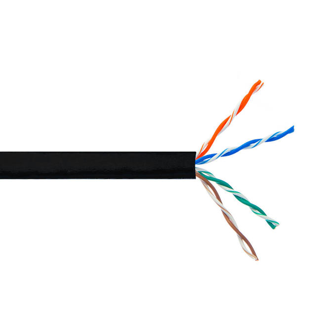 Cab BK C6E600 BK Cat6 6a Network Ethernet Cable 1000ft 4 Pair Cat6 550MHz Solid UTP FT6 CMP Plenum Bulk Cable Black