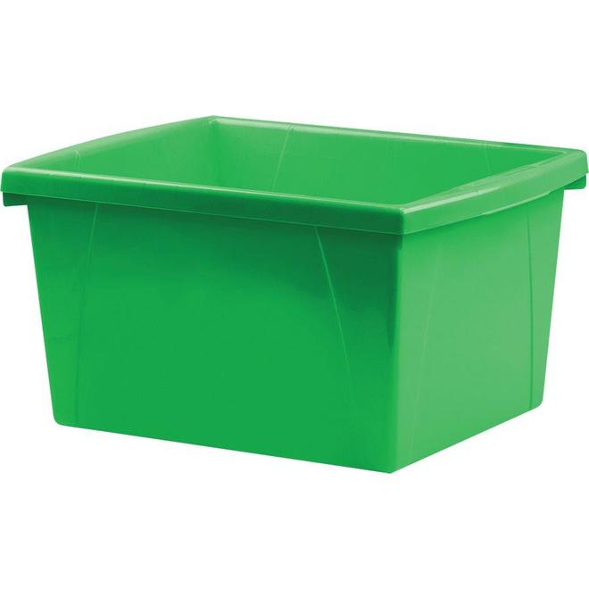 Storex 753 61453U06C Storage Crates Bins Storex Classroom Storage Bin 15L 13 6 x 11 25 x 7 9 in Yellow