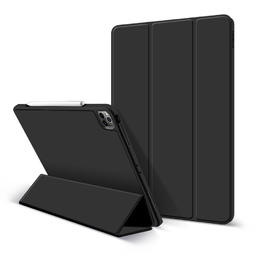 iPad Pro 2021 12.9 inch Leather Shockproof Case with Pencil Holder - PrimeCables® - Black
