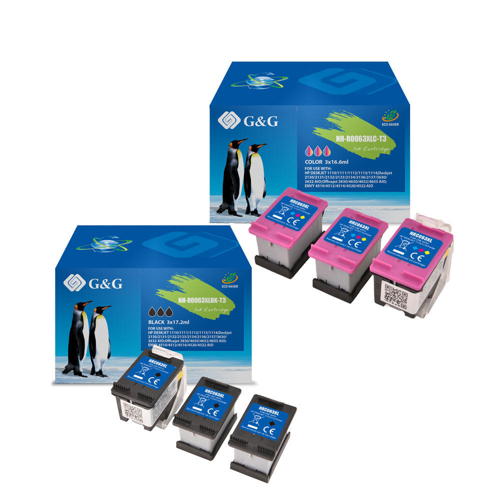 Genuine HP 63XL Tri-Color Ink Cartridge (F6U61AN) - Expired, Open Box