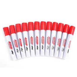Dry-Erase Markers with Bullet Tip for Office, School and Home Usage, 12/Pack - Red