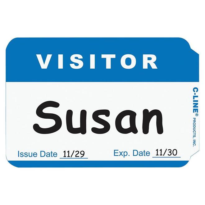 Other Brands 511 92245 Name Badges Holders C line Self Adhesive Name Badge Labels 2 1 4 x 3 1 2 100 Pack 1030188