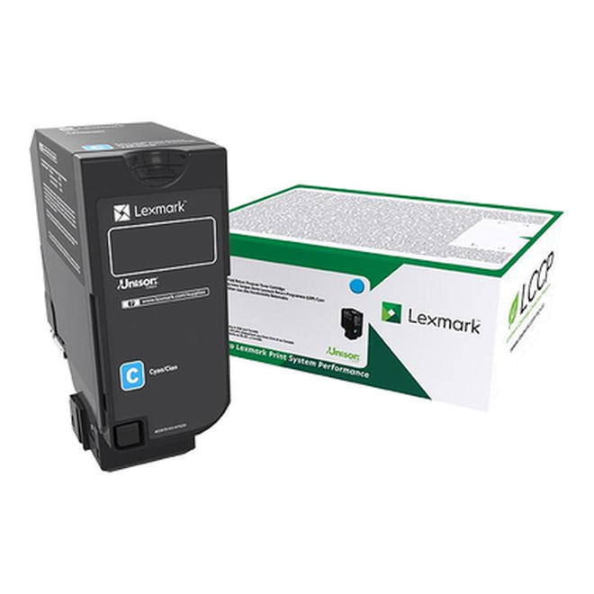 Lexmark Lexmark 74C1HC0 OEM CS725de Lexmark 74C1HC0 Original Cyan Return Program Toner Cartridge High Yield