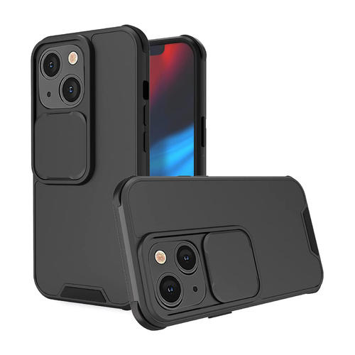 PrimeCables PC SC IP13 Phone Case Hard PC and TPU Phone Case with Sliding Camera Protection for iPhone 13 6 1 inch PrimeCable