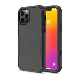 3 layer PC+TPU Case for iPhone 13 Pro Max Compatible with Wireless Charging - PrimeCables® - Black