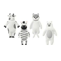 Cute Decorative Cartoon Animal Hook with Adhesive Sticky for Keys, Hat and More