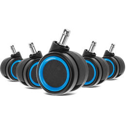 Universal Chair Replacement Casters, Set of 5 - Blue