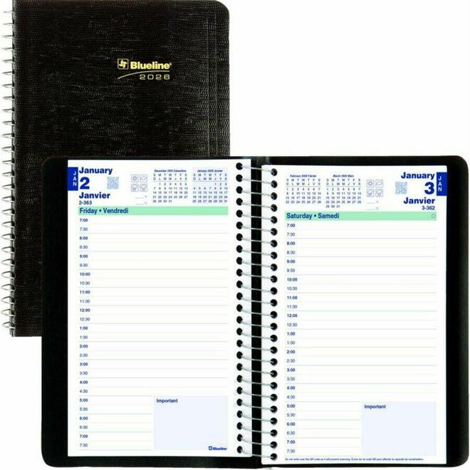 Blueline n 335 C150481T Diaries and Planners Blueline Daily Diary 2023 8 x 5 English
