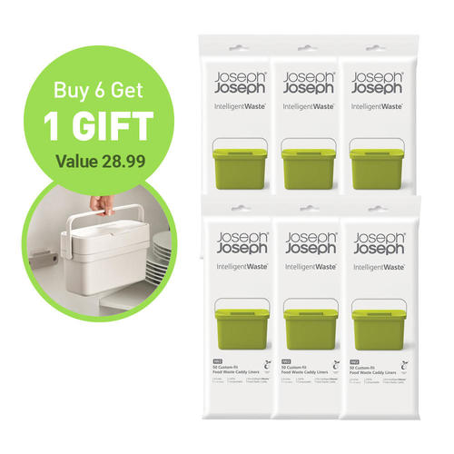 Joseph Joseph Intelligent IW2 Bin Liners Custom Fit Bags for Food Waste