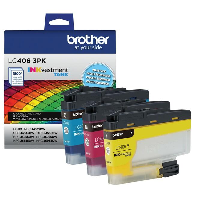 Brother Brother LC406 CMY OEM MFC J4335DW Brother LC406 Original Color Ink Cartridge Combo C M Y