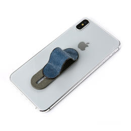 Denim Finger Grip Phone Holder Cell Phone Grip Stand Finger Strap Phone Loop - PrimeCables® - Blue