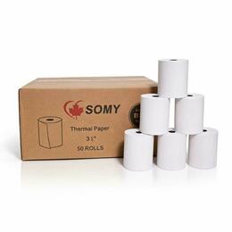 Other Brands T318225 box Receipt Printers Thermal Paper Rolls 3 1 8 x 200 Diameter 70mm inside 16mm 50 Rolls Box