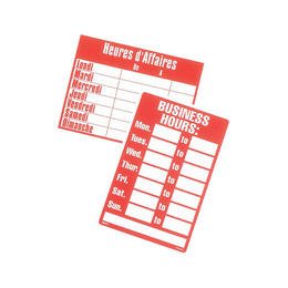 HeadlineSign 415 9309 Business Signs HeadlineSign Business Hours Sign 8 1 2 x 11 Plastic 608604