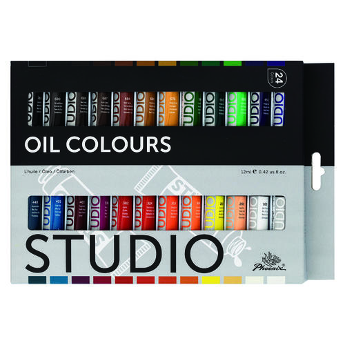 Other Brands PO2412S Paint Watercolors Pastels Great Saturation Artist Oil Paint Set Rich Vivid Oil Based Colors 24 x 12ml Tu