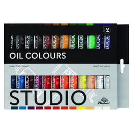 Great Saturation Artist Oil Paint Set Rich Vivid Oil-Based Colors, 24 x 12ml Tubes