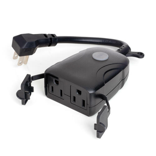 PrimeCables Cab PC 08363 Home Automation Controller Kits 2 Outlet Outdoor Wi Fi Smart Socket with Timer Compatible with Alexa
