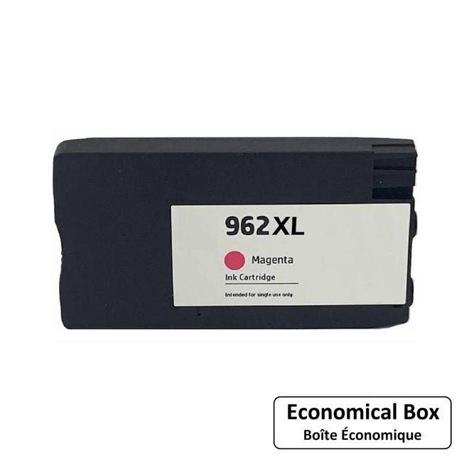 EcoBox HP 962XL M Ecobox OfficeJet Pro 9010 Remanufactured HP 962XL 3JA01AN Magenta Ink Cartridge High Yield Economical Box