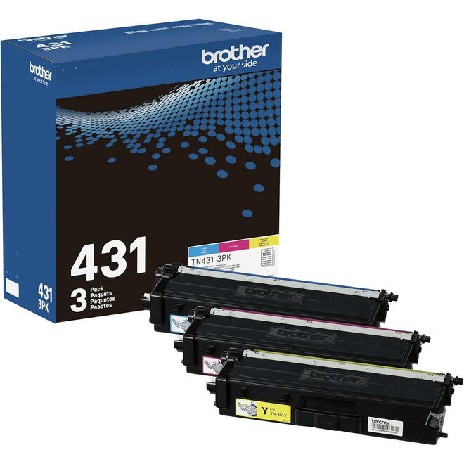 Brother Brother TN431 Tri Color Combo OEM HL L8260CDW Brother TN431 Original Toner Cartridge Combo C M Y