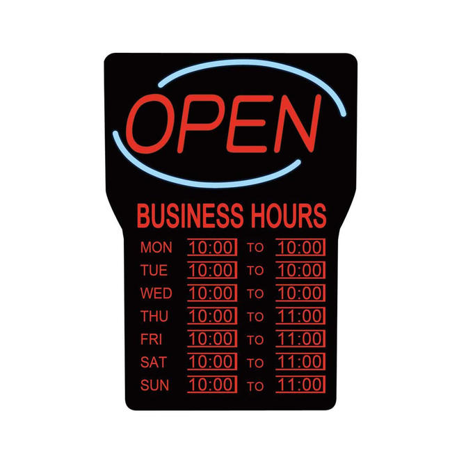 Other Brands 622 RSB 1342F Business Signs Rogal Sovereign LED open sign with business hours 16 x 24 264978