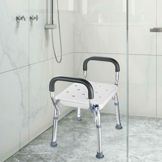 Bath Shower Safety Seat, Tub Transfer Bench for Elderly, Adjustable