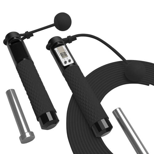 No Brand LVTH IS J2182BK Fitness Exercise Cordless Counting Jump Rope with Calorie KM Miles and Counting Digital Display