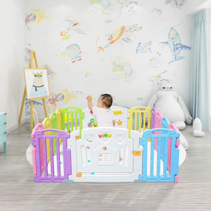 Parc bébé 14 panneau Centre de jeu pour sécurité pour la maison - LIVINGbasics®-BoîteOuverte