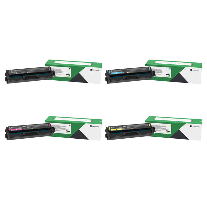 Lexmark Lexmark 20N1X Combo OEM CS431dw Lexmark 20N1X Original Return Program Toner Cartridge Combo Extra High Yield BK C M Y