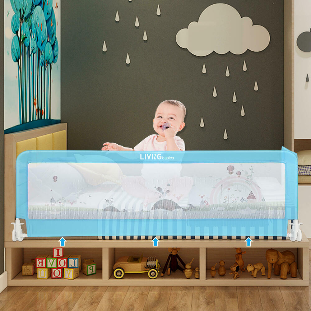 Toddler Swing Down Extra Long Bed Bumper Sleep Baby Bed Rail for Cribs