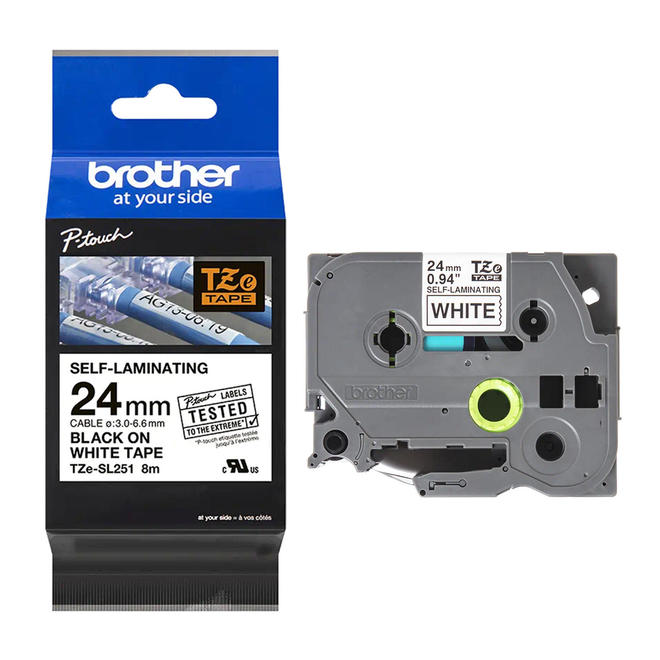 Brother TZeSL251 Original Self-Laminating Labelling Tape, 24mm