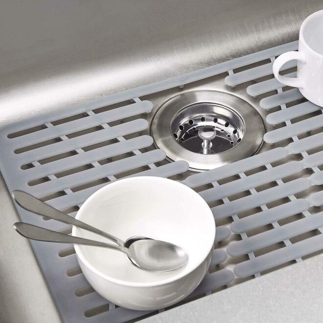 OXO LVDA 13138200G Kitchen Bath Accessories Good Grips All Silicone Soft PVC Free Sink Mat Large OXO