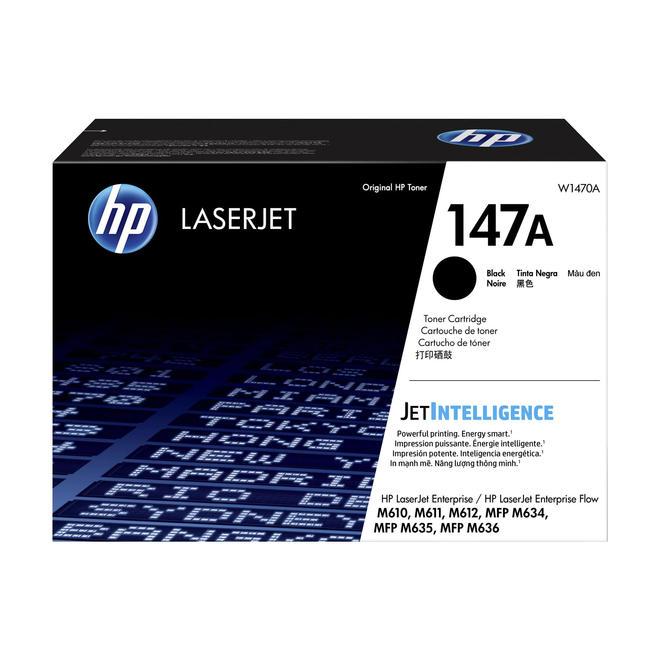 HP HP 147A W1470A OEM LaserJet Enterprise Flow MFP M634h 7PS95A HP 147A W1470A Original Black Toner Cartridge