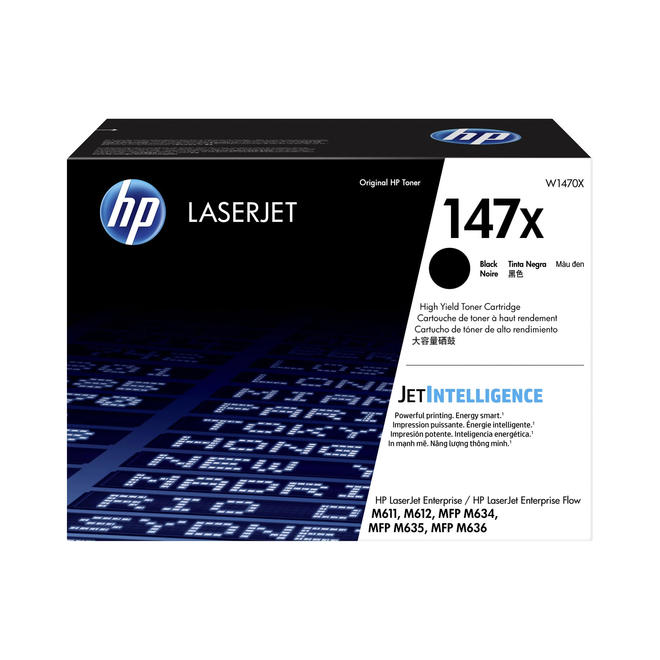 HP HP 147X W1470X OEM LaserJet Enterprise Flow MFP M634h 7PS95A HP 147X W1470X Original Black Toner Cartridge High Yield